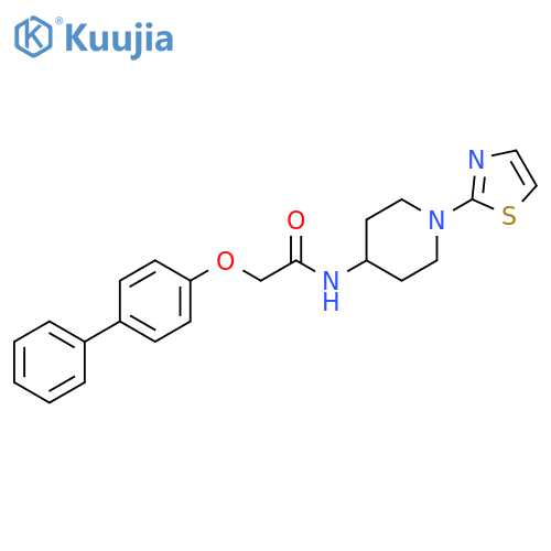 2-([1,1′-Biphenyl]-4-yloxy)-N-[1-(2-thiazolyl)-4-piperidinyl]acetamide structure