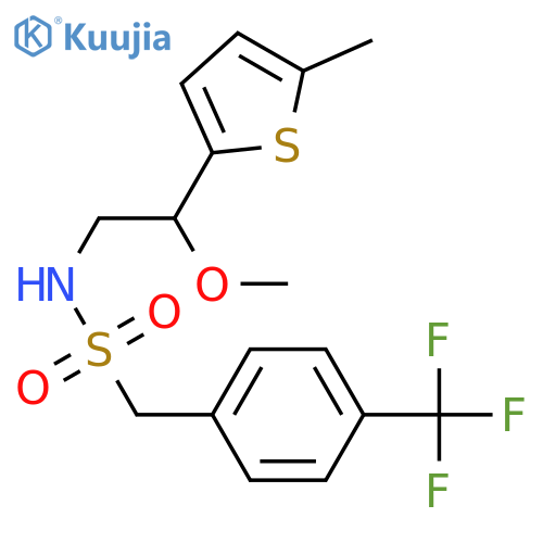 N-[2-methoxy-2-(5-methylthiophen-2-yl)ethyl]-1-[4-(trifluoromethyl)phenyl]methanesulfonamide structure