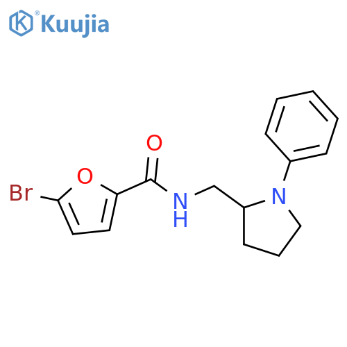 5-bromo-N-[(1-phenylpyrrolidin-2-yl)methyl]furan-2-carboxamide structure