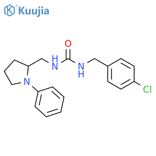 1-[(4-chlorophenyl)methyl]-3-[(1-phenylpyrrolidin-2-yl)methyl]urea structure