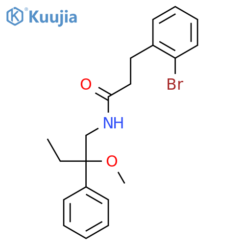 3-(2-bromophenyl)-N-(2-methoxy-2-phenylbutyl)propanamide structure