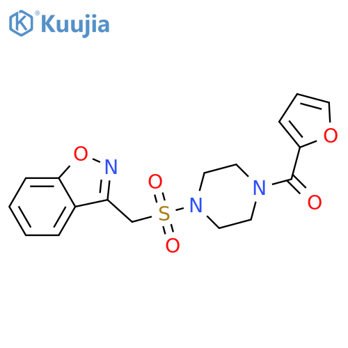 [4-(1,2-benzoxazol-3-ylmethylsulfonyl)piperazin-1-yl]-(furan-2-yl)methanone structure