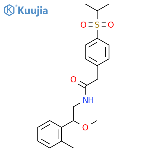 2-(4-(isopropylsulfonyl)phenyl)-N-(2-methoxy-2-(o-tolyl)ethyl)acetamide structure
