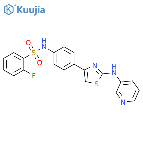 2-Fluoro-N-[4-[2-(3-pyridinylamino)-4-thiazolyl]phenyl]benzenesulfonamide structure