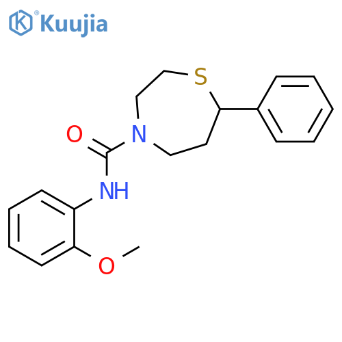 N-(2-methoxyphenyl)-7-phenyl-1,4-thiazepane-4-carboxamide structure