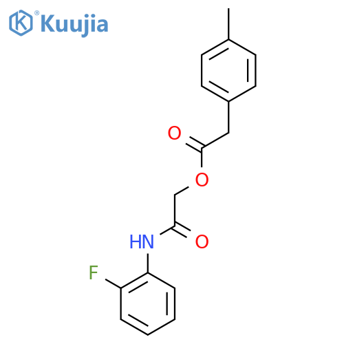 [(2-fluorophenyl)carbamoyl]methyl 2-(4-methylphenyl)acetate structure