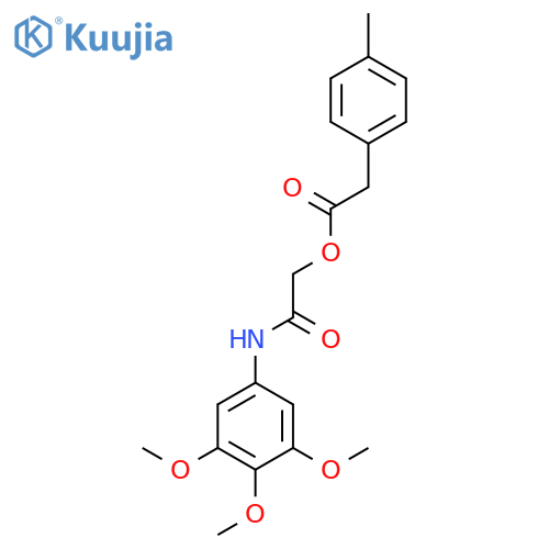 [(3,4,5-trimethoxyphenyl)carbamoyl]methyl 2-(4-methylphenyl)acetate structure