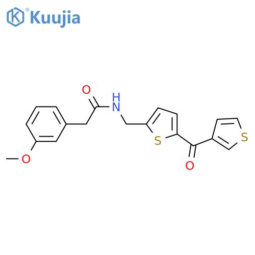 2-(3-methoxyphenyl)-N-{[5-(thiophene-3-carbonyl)thiophen-2-yl]methyl}acetamide structure