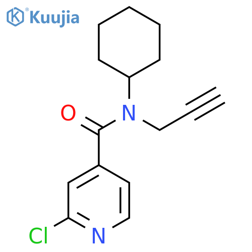 2-chloro-N-cyclohexyl-N-(prop-2-yn-1-yl)pyridine-4-carboxamide structure