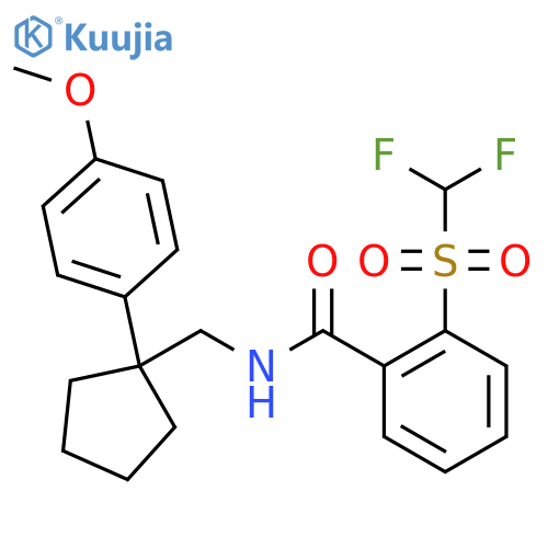 2-difluoromethanesulfonyl-N-{1-(4-methoxyphenyl)cyclopentylmethyl}benzamide structure