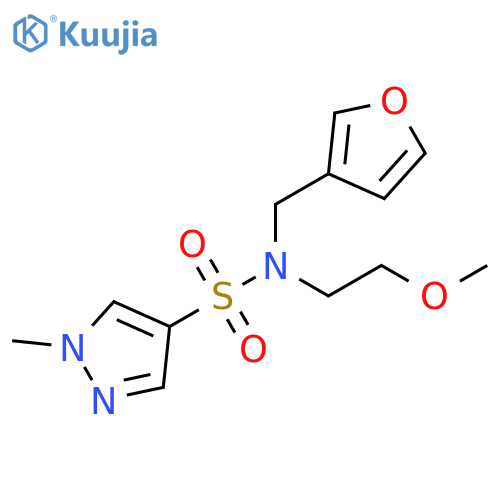 N-[(furan-3-yl)methyl]-N-(2-methoxyethyl)-1-methyl-1H-pyrazole-4-sulfonamide structure