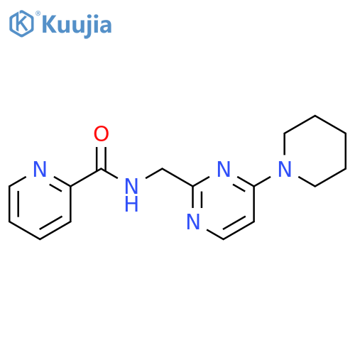 N-{[4-(piperidin-1-yl)pyrimidin-2-yl]methyl}pyridine-2-carboxamide structure