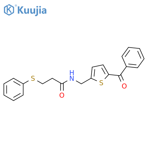 N-[(5-benzoylthiophen-2-yl)methyl]-3-(phenylsulfanyl)propanamide structure
