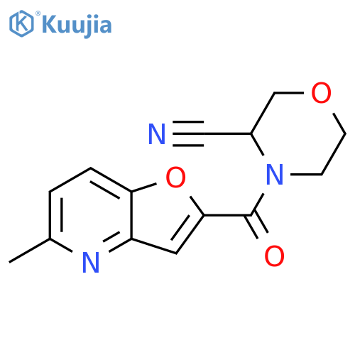 3-Morpholinecarbonitrile, 4-[(5-methylfuro[3,2-b]pyridin-2-yl)carbonyl]- structure