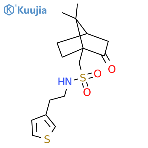 1-{7,7-dimethyl-2-oxobicyclo2.2.1heptan-1-yl}-N-2-(thiophen-3-yl)ethylmethanesulfonamide structure