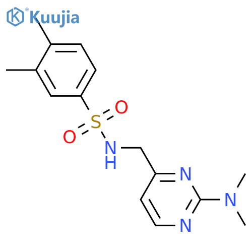 N-{[2-(dimethylamino)pyrimidin-4-yl]methyl}-3,4-dimethylbenzene-1-sulfonamide structure