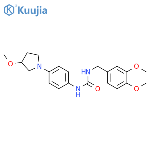 1-[(3,4-dimethoxyphenyl)methyl]-3-[4-(3-methoxypyrrolidin-1-yl)phenyl]urea structure
