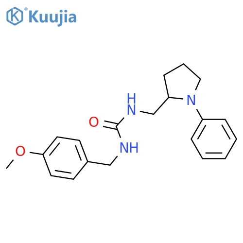 1-[(4-methoxyphenyl)methyl]-3-[(1-phenylpyrrolidin-2-yl)methyl]urea structure