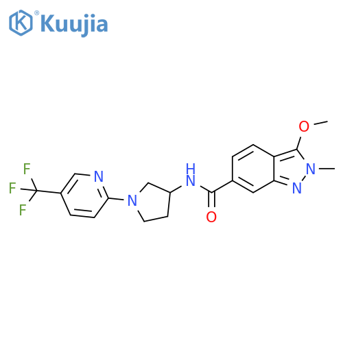 3-methoxy-2-methyl-N-{1-[5-(trifluoromethyl)pyridin-2-yl]pyrrolidin-3-yl}-2H-indazole-6-carboxamide structure