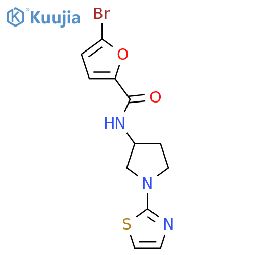 5-bromo-N-[1-(1,3-thiazol-2-yl)pyrrolidin-3-yl]furan-2-carboxamide structure