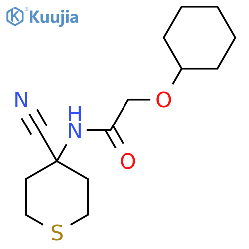 N-(4-cyanothian-4-yl)-2-(cyclohexyloxy)acetamide structure
