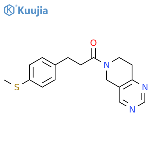 1-(7,8-dihydro-5H-pyrido[4,3-d]pyrimidin-6-yl)-3-(4-methylsulfanylphenyl)propan-1-one structure