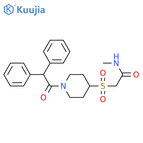 2-{1-(2,2-diphenylacetyl)piperidin-4-ylsulfonyl}-N-methylacetamide structure