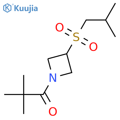 2,2-dimethyl-1-[3-(2-methylpropanesulfonyl)azetidin-1-yl]propan-1-one structure