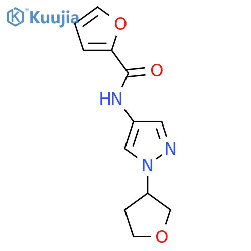 N-(1-(tetrahydrofuran-3-yl)-1H-pyrazol-4-yl)furan-2-carboxamide structure