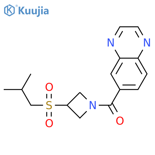 6-[3-(2-methylpropanesulfonyl)azetidine-1-carbonyl]quinoxaline structure