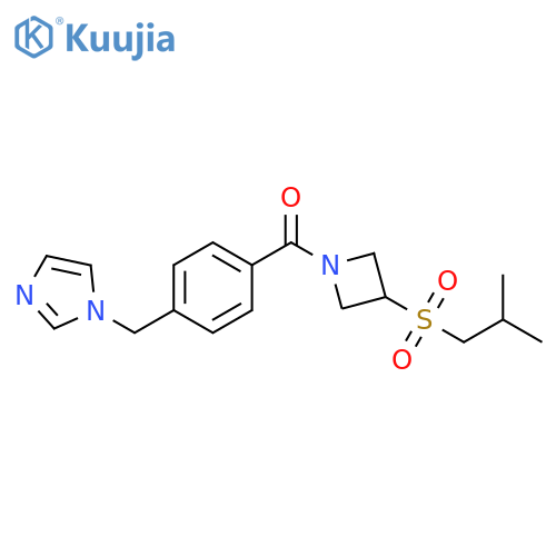 1-({4-[3-(2-methylpropanesulfonyl)azetidine-1-carbonyl]phenyl}methyl)-1H-imidazole structure