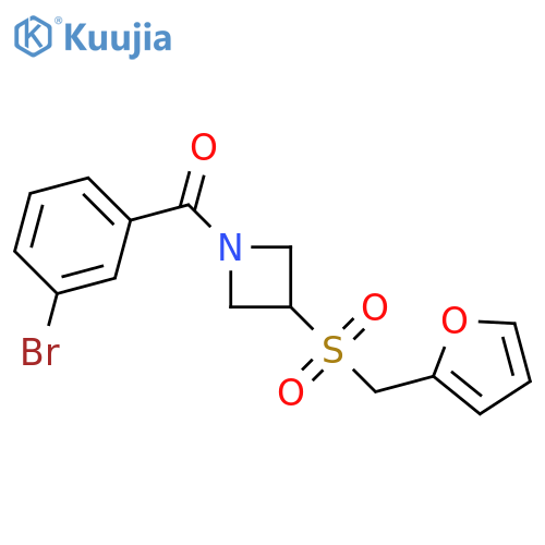 1-(3-bromobenzoyl)-3-(furan-2-yl)methanesulfonylazetidine structure
