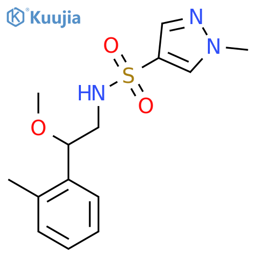 N-(2-methoxy-2-(o-tolyl)ethyl)-1-methyl-1H-pyrazole-4-sulfonamide structure