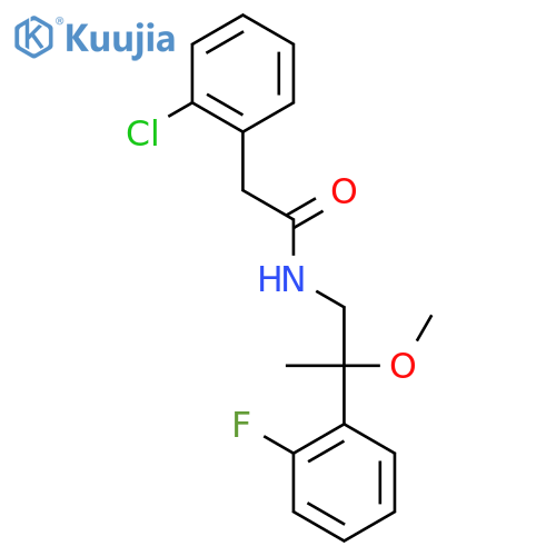 2-(2-Chlorophenyl)-N-[2-(2-fluorophenyl)-2-methoxypropyl]acetamide structure