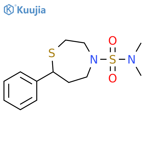 N,N-dimethyl-7-phenyl-1,4-thiazepane-4-sulfonamide structure