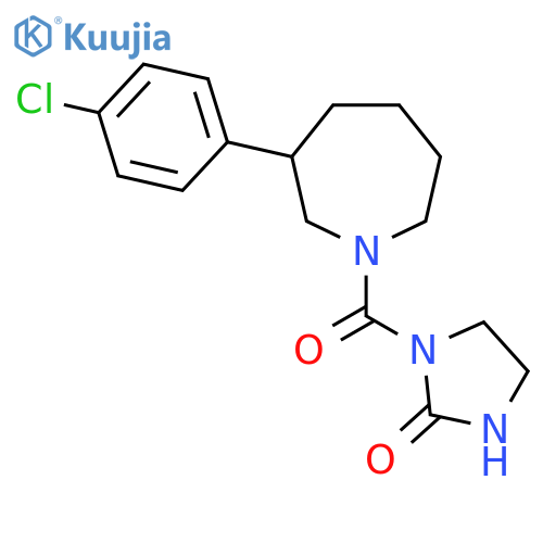 1-[3-(4-Chlorophenyl)azepane-1-carbonyl]imidazolidin-2-one structure