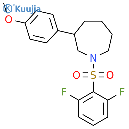1-((2,6-Difluorophenyl)sulfonyl)-3-(4-methoxyphenyl)azepane structure