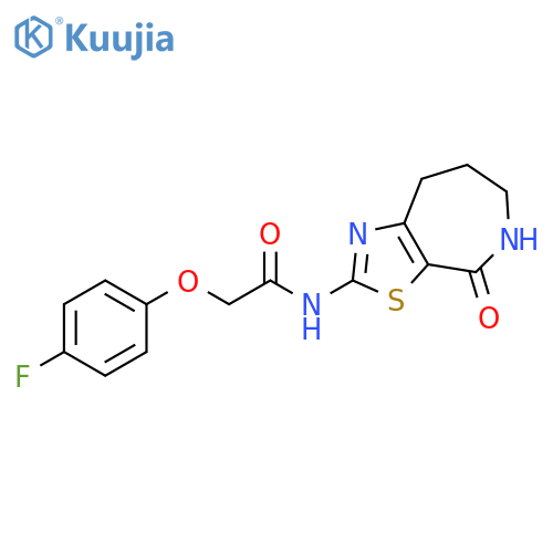 2-(4-fluorophenoxy)-N-(4-oxo-5,6,7,8-tetrahydro-[1,3]thiazolo[5,4-c]azepin-2-yl)acetamide structure