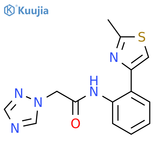 N-(2-(2-methylthiazol-4-yl)phenyl)-2-(1H-1,2,4-triazol-1-yl)acetamide structure