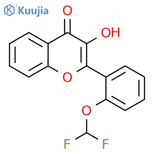 2-[2-(difluoromethoxy)phenyl]-3-hydroxychromen-4-one structure