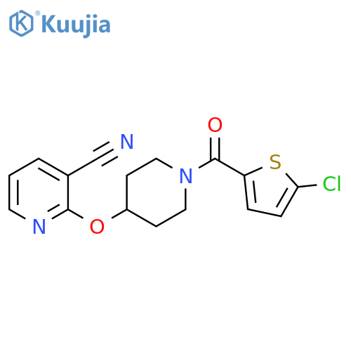 2-{[1-(5-chlorothiophene-2-carbonyl)piperidin-4-yl]oxy}pyridine-3-carbonitrile structure