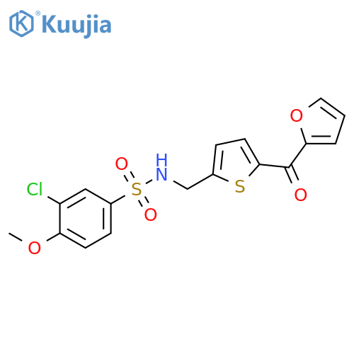 3-chloro-N-{[5-(furan-2-carbonyl)thiophen-2-yl]methyl}-4-methoxybenzene-1-sulfonamide structure