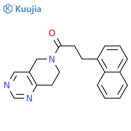 1-(7,8-dihydro-5H-pyrido[4,3-d]pyrimidin-6-yl)-3-naphthalen-1-ylpropan-1-one structure
