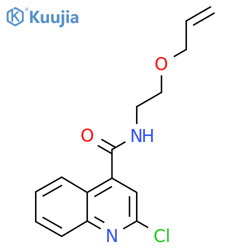 2-chloro-N-[2-(prop-2-en-1-yloxy)ethyl]quinoline-4-carboxamide structure