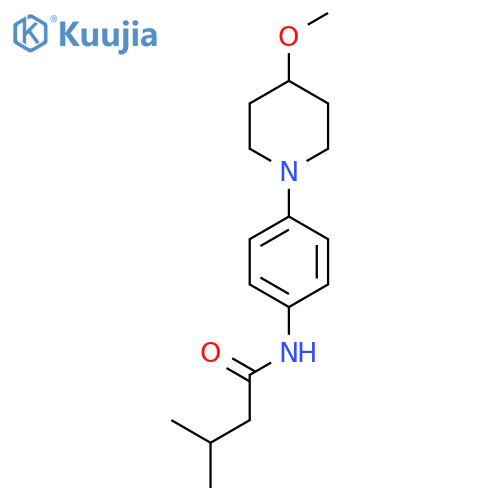 N-4-(4-methoxypiperidin-1-yl)phenyl-3-methylbutanamide structure