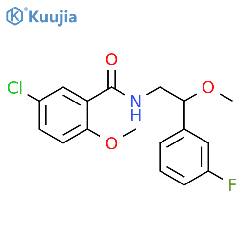 5-Chloro-N-[2-(3-fluorophenyl)-2-methoxyethyl]-2-methoxybenzamide structure