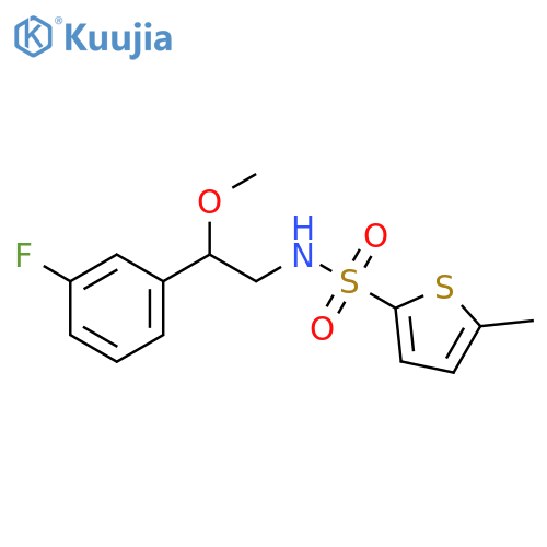 N-[2-(3-Fluorophenyl)-2-methoxyethyl]-5-methyl-2-thiophenesulfonamide structure