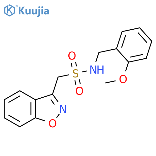 N-[(2-Methoxyphenyl)methyl]-1,2-benzisoxazole-3-methanesulfonamide structure