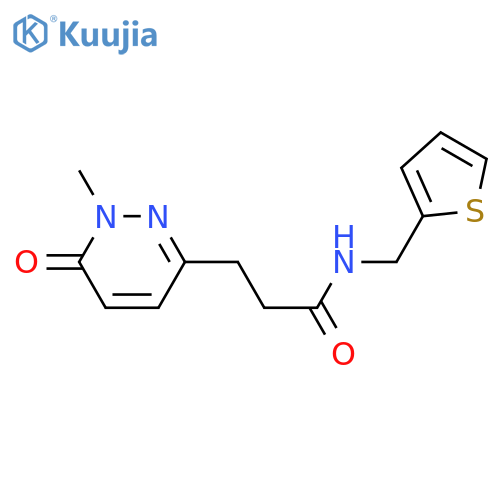 3-(1-methyl-6-oxopyridazin-3-yl)-N-(thiophen-2-ylmethyl)propanamide structure