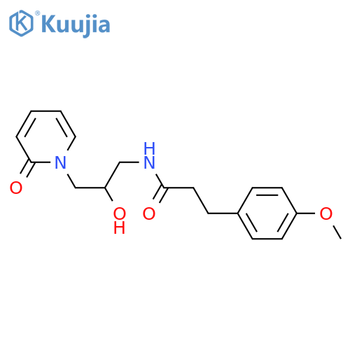 N-[2-hydroxy-3-(2-oxopyridin-1-yl)propyl]-3-(4-methoxyphenyl)propanamide structure
